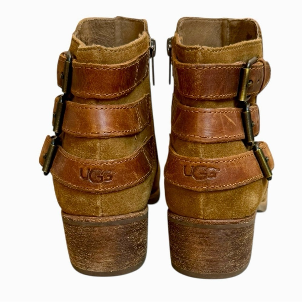 UGG Volta Brown Suede Ankle Booties Water Resistant Size 7.5 - Picture 5 of 11